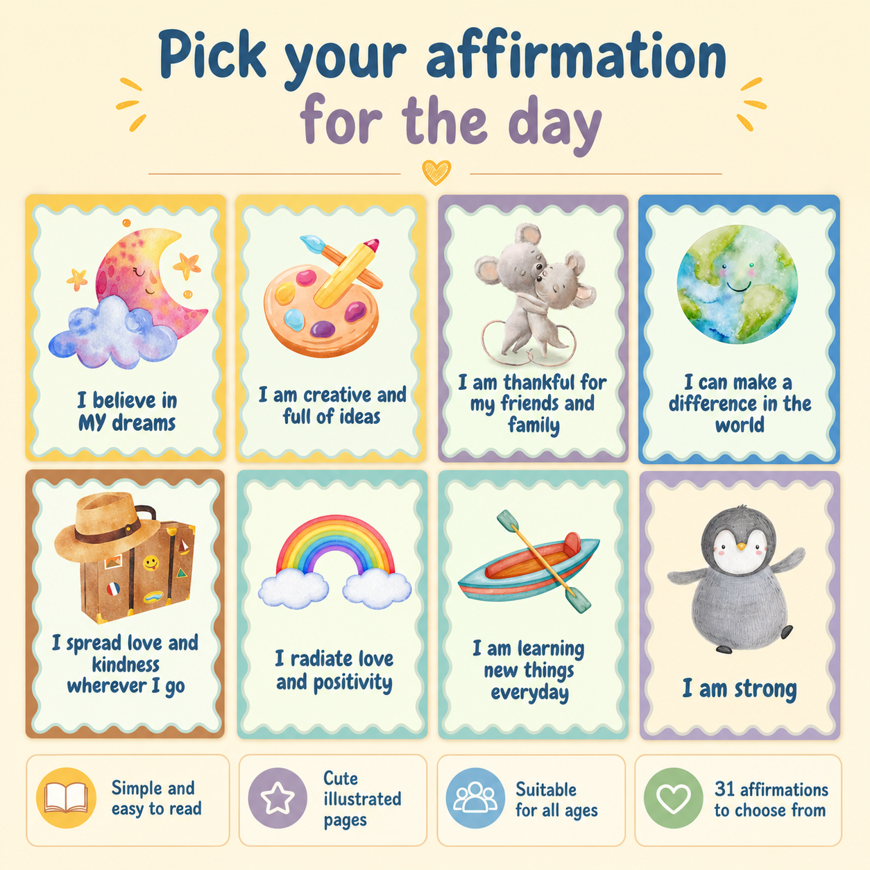 Whimsy Affirmation Flip Deck