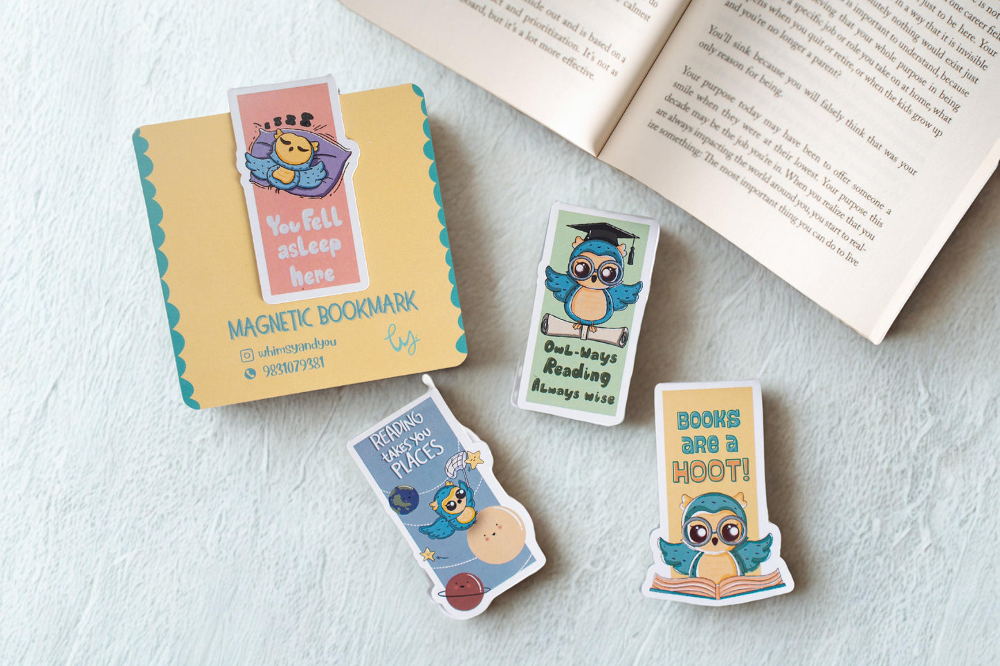 Whimsy & You Magnetic Bookmarks