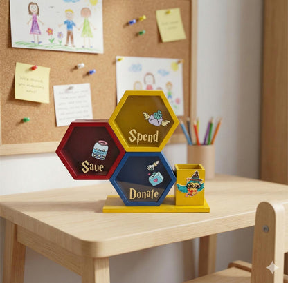 Save–Spend–Donate Piggy Bank